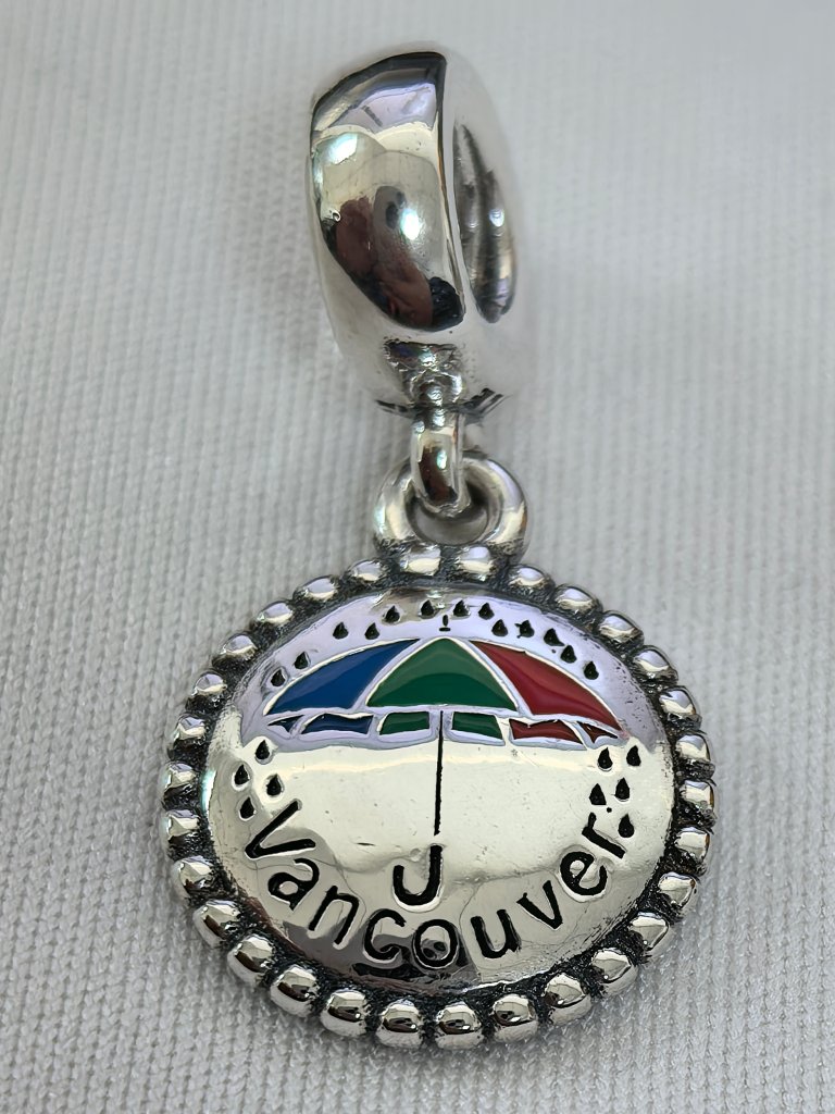 Pandora Vancouver Exclusive Dangle Charm Pendant, S925 Silver Jewelry
